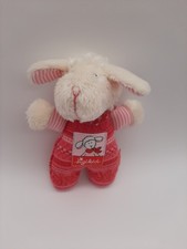 Sigikid Rassel Schnuggi Lamm rosa pink gestreift Kuscheltier Plüschtier 14cm 