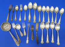 598 grams Antique STERLING Spoons Forks Gorham Kirk Mixed Lot SCRAP NOT SCRAP