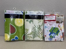 Vinyl Tablecloths 60"x102" Spring/Summer/Birthday Themes Set of 3