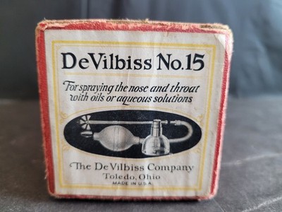 VINTAGE Devilbiss No 15 Nose and Throat Sprayer in OB