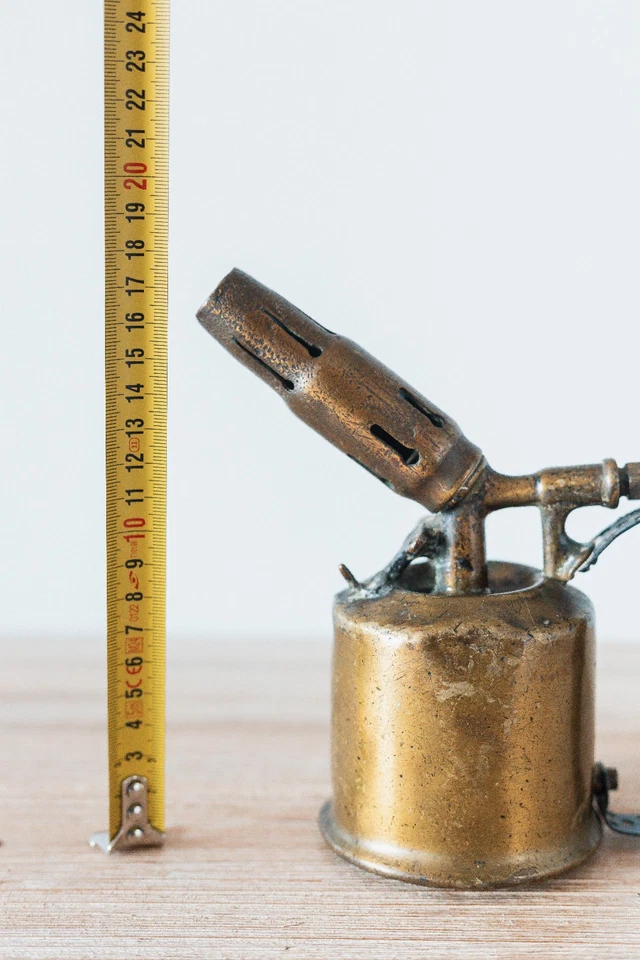 Ancienne Lampe à Souder Chalumeau Vintage en Laiton - Photo 3/4