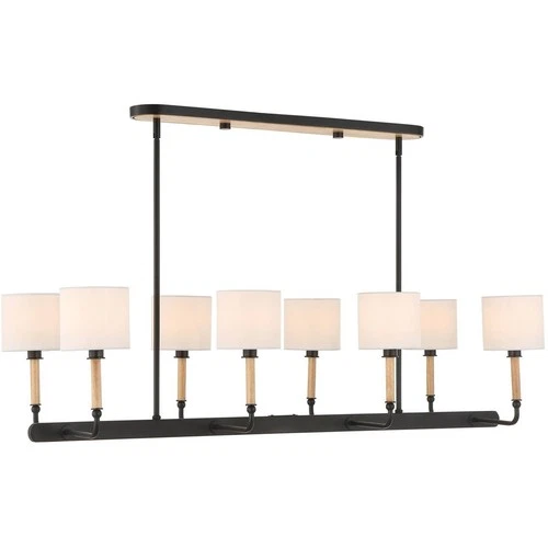 Uttermost 21629 Franconia 8 Light 48 inch Matte Black Pendant Ceiling Light - Picture 5 of 10