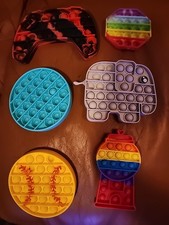 Pop It Fidget Toy Lot 6 Pieces