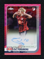 Emil Forsberg Chrome 2025 Pink Refractor /10 Auto