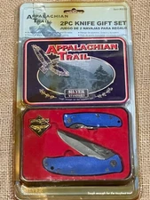 New Old Stock - #9589 Appalachian Trail 2 pc Knife Gift Set Tin, Model #410181