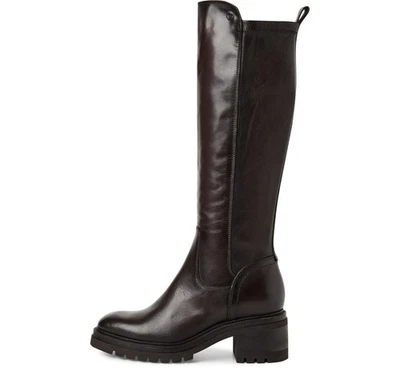 Tamaris Stiefel 1-25505-45 304 Leder Long Boots mocca braun mit Touch-it Fußbett