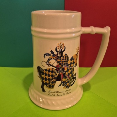 Earl Of Surray And Sussex  Tall Beer Stein Featuring John De Warenne 1256-1347
