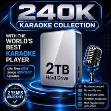 Professional Karaoke System-Best Player for PC  Mac 240K Collection Plug  Play