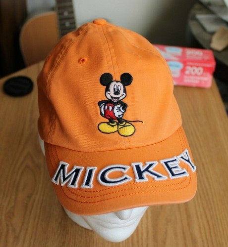 Disney Store Orange Mickey Baseball Cap 