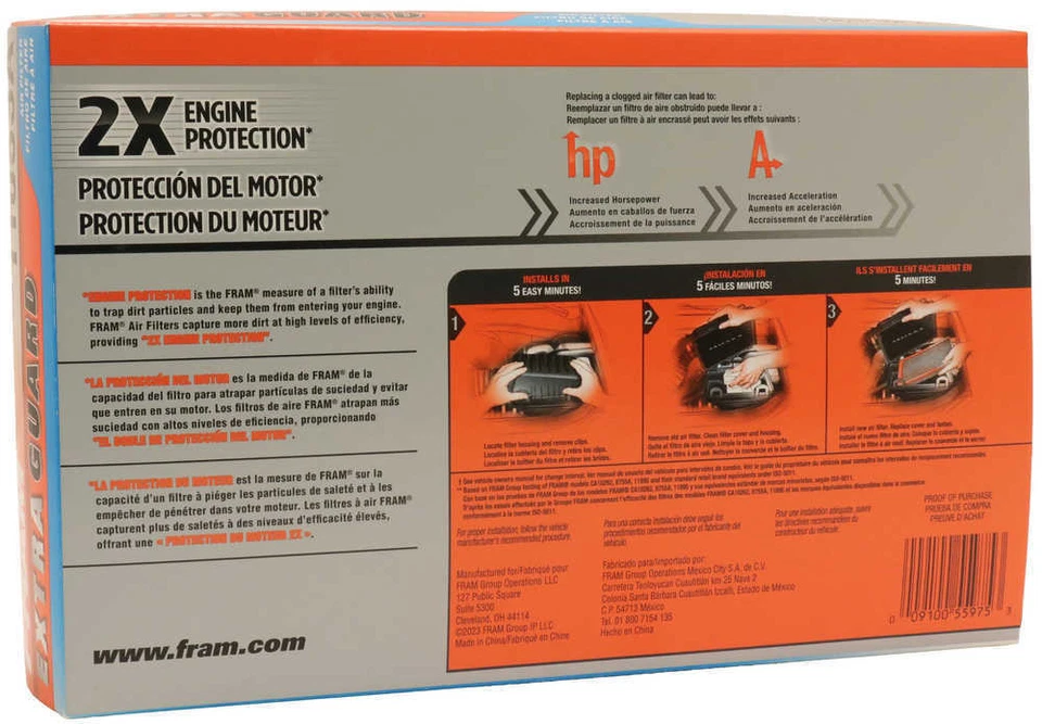Air Filter fits 2011-2019 Kia Forte Sportage Forte5  FRAM - Image 4 of 4