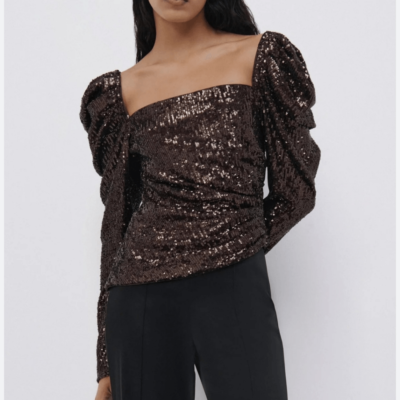 sequin top size 16