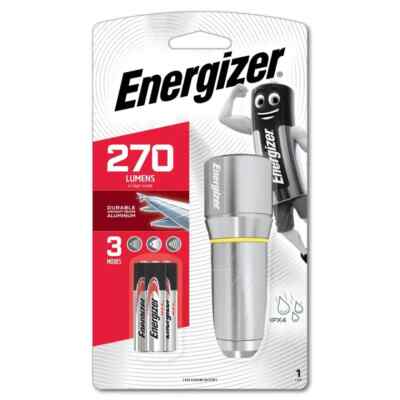Energizer 270 Lumen Metal Vision HD LED-Taschenlampe, 3 Modi, Batterien inkl.