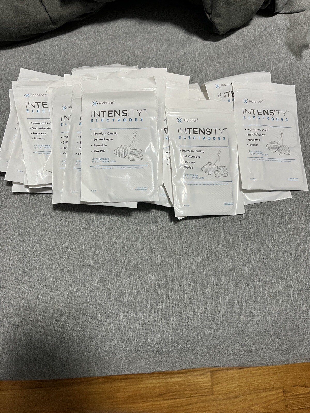 TENS Intensity Electrodes 32 Packs Richmar 2"x2" 4 per pack EP2020WC2