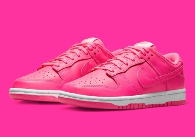 Nike Dunk Low Hyper Hot Pink White White Shoes Retro DZ5196
