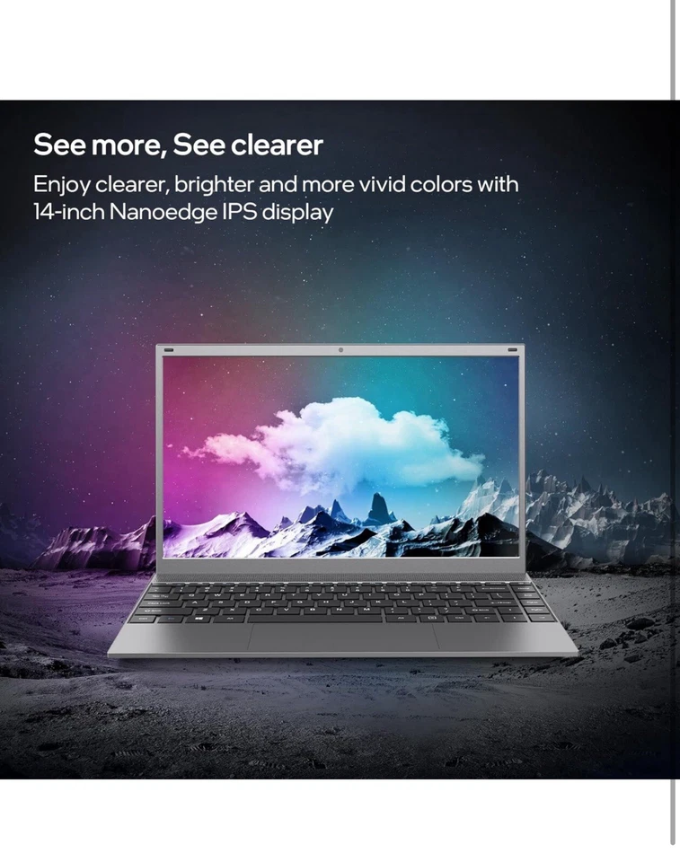 Laptop Computer, 8GB RAM, 128GB SSD, J4005 Processor Laptop, 14 inch 11 Pro - Image 3 of 4