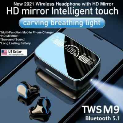 Bluetooth 5.0 Wireless Earbuds Headphone Headset Noise Cancelling TWS Waterproof