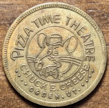 1980 Ogden, Utah UT Chuck E. Cheese Pizza Time Theatre Amusement Rare Token
