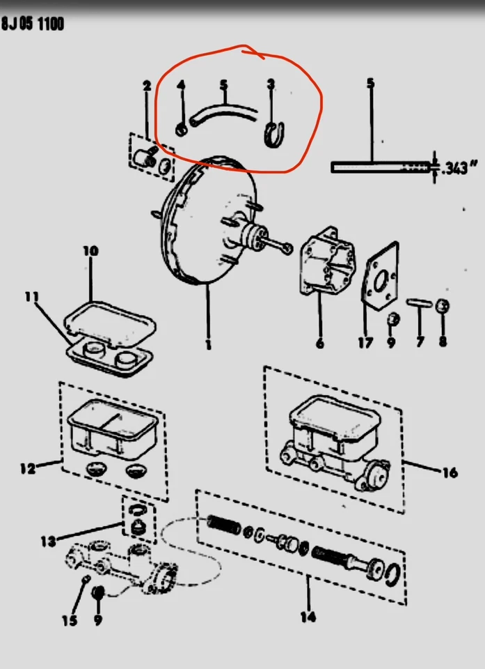 Kit de mangueira de vácuo Grand Wagoneer Power Brake Booster.  FSJ, JTruck, 74-91 para Jeep - Imagem 4 de 4