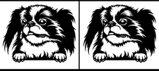 Japanese Chin Black Vinyl Decal Car Truck Windows Laptop Tablet Notebook Tumbler