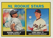 2016 Topps Heritage - Rookie Stars Raudel Lazo, Cody Hall #185 (RC)