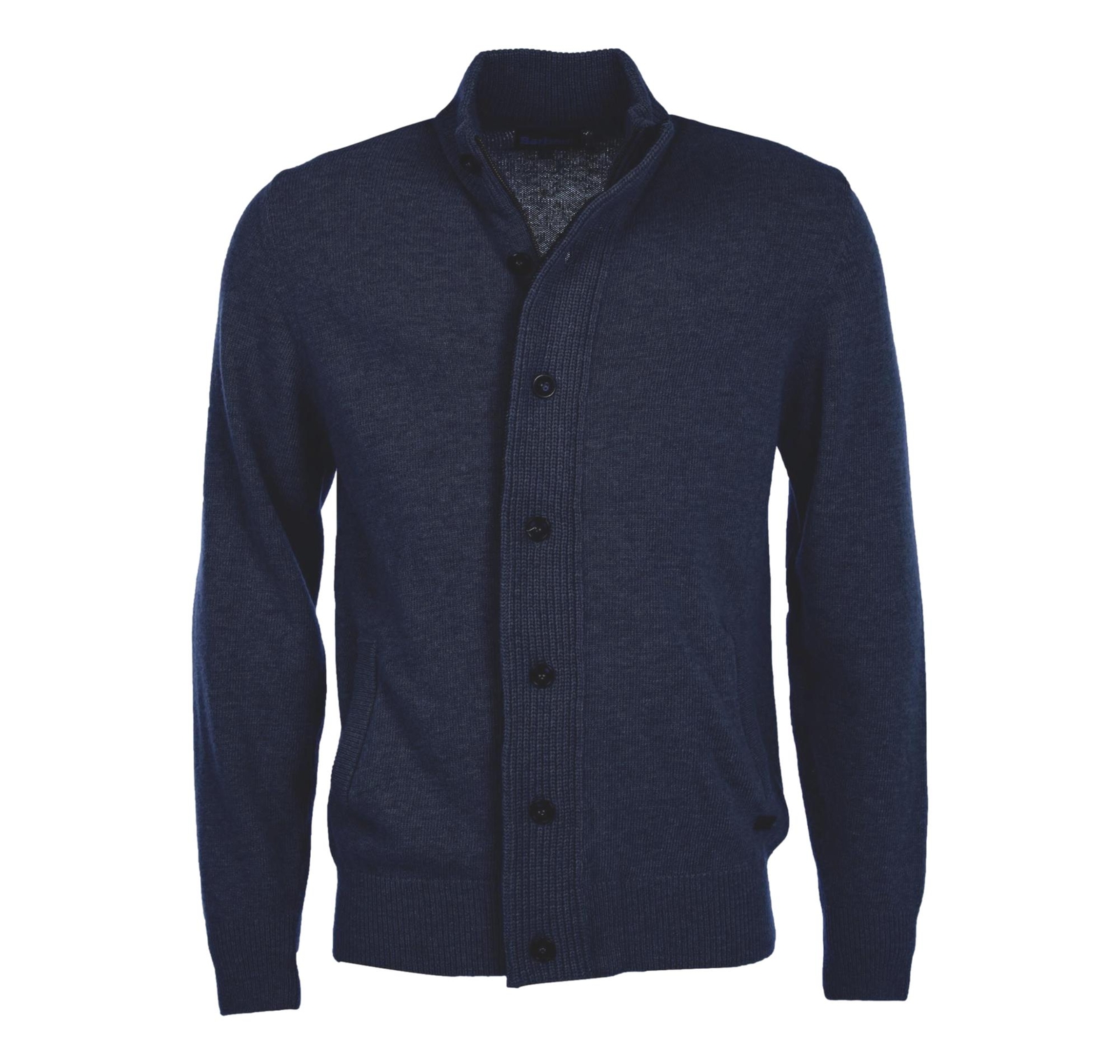 BARBOUR Suéter Con Cremallera Y Botones Parche MKN0731NY91 Color Azul Marino