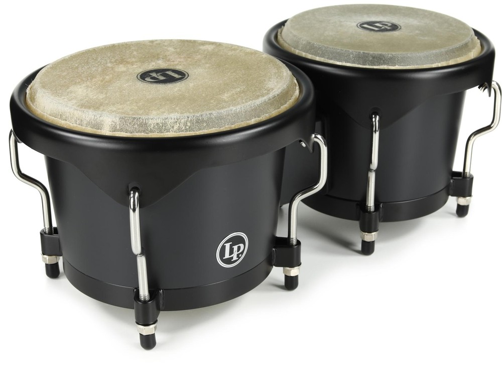 LP Discovery Bongo Set Onyx - Compact 2-Drum Percussion for Beginners
