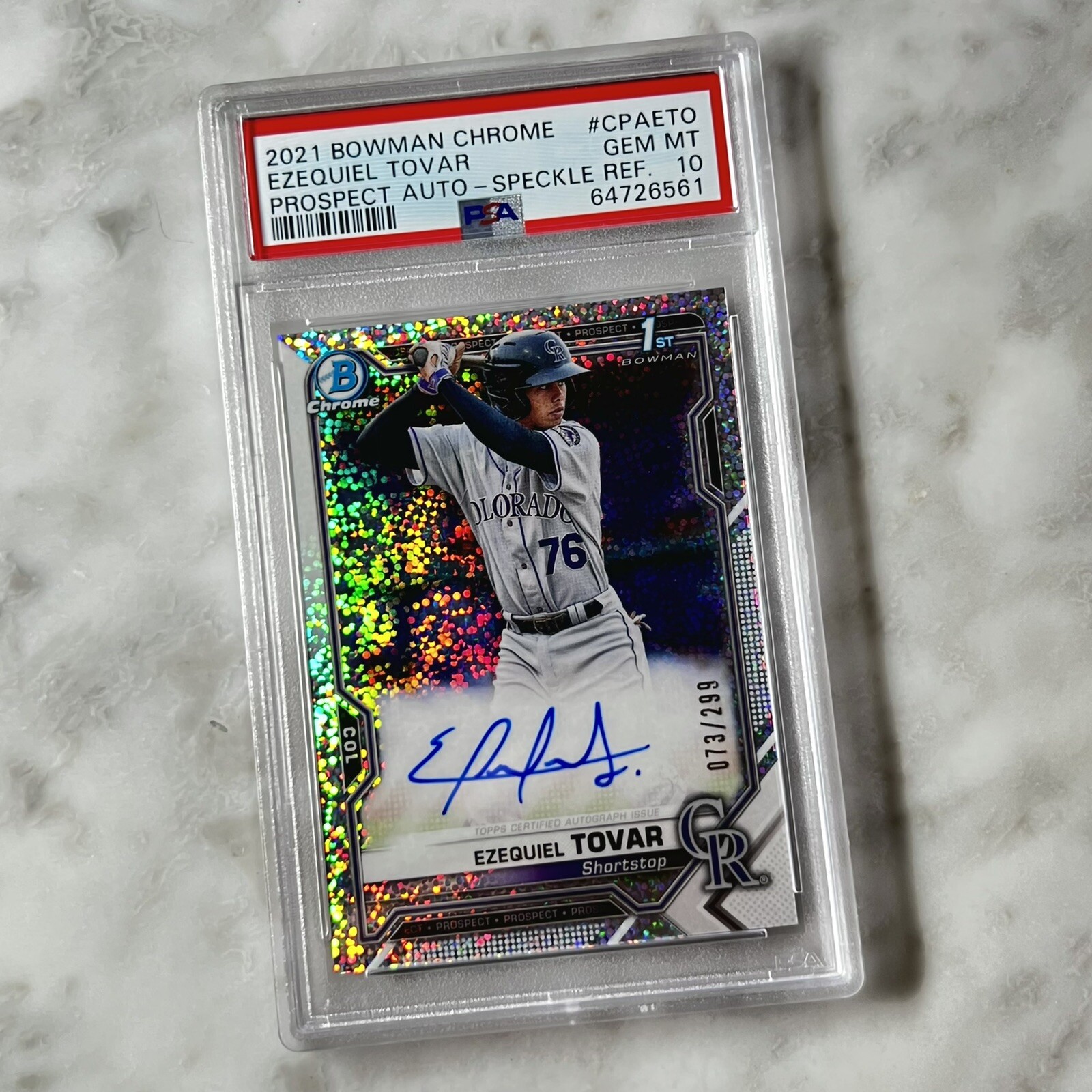 BOWMAN CHROME BASEBALL 1ST REFRACTOR AUTO PSA 10