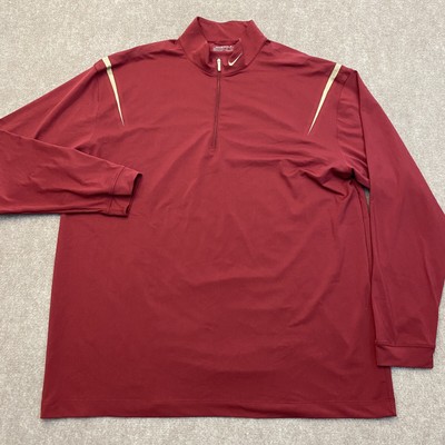 NIKE Golf Sweater Pullover 1/4 Zip Red 