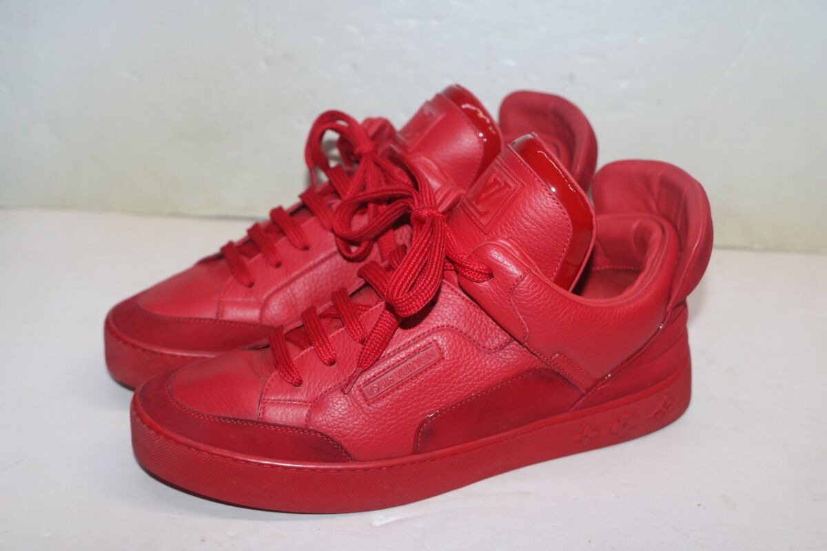 Louis Vuitton x Kanye West Red Leather and Suede Don High Louis Vuitton x Kanye West Red Leather and Suede Don High