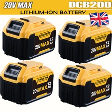 4PC DCB204 20V Max Li-Ion Battery XR 12AH DCB182 DCB200 DCB203 DCB184 for Dewalt