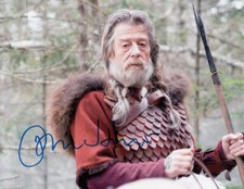 OUTLANDER John Hurt signed 10x8 photo AFTAL UACC + Signing Details & COA [7185]