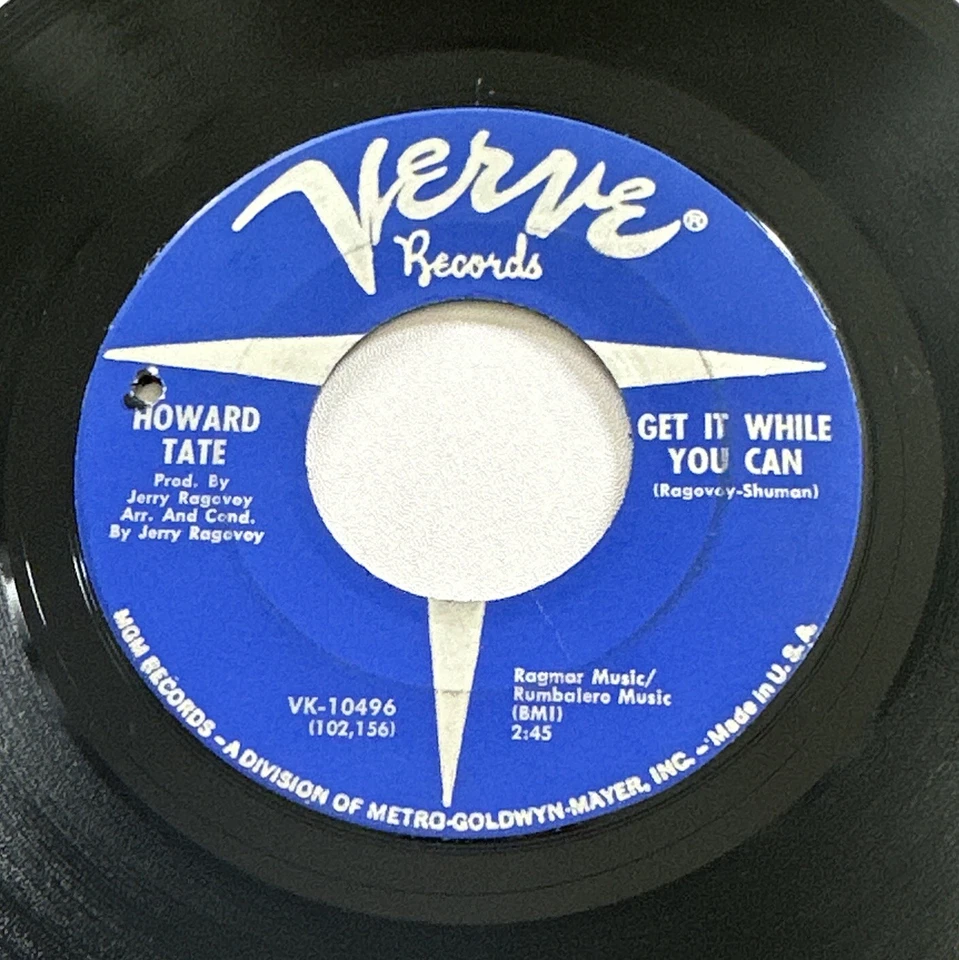 Howard Tate - Get It While You Can  7”  Funk Soul Jazz Vinyl Record VG+ - Изображение 3 из 4