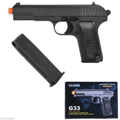 UK A.R.M.S. G36B 357 Magnum Revolver Full Spring Airsoft Pistol W/ Shells - 6mm
