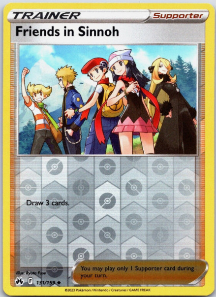 Pokemon - Friends in Sinnoh 131/159 -  Reverse Holo - Crown Zenith  - NM/M