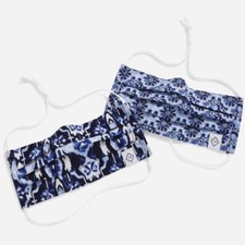 New Vera Bradley 2 MASK SET PLEATED COTTON FACE MASKS Ikat Island