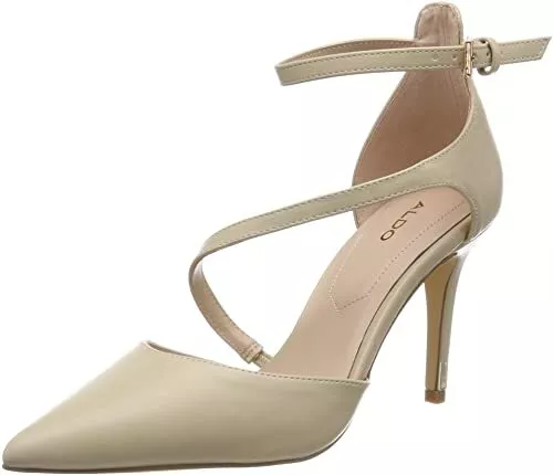 ALDO VETRANO SIZE 8 41 BEIGE NUDE BONE FAUX LEATHER STRAPPY SANDALS SHOES BNWB
