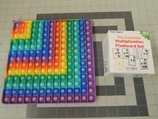 0-12 Learnworx Multiplication Flashcards Set  1-12 Multicolor Pop Fidget Chart