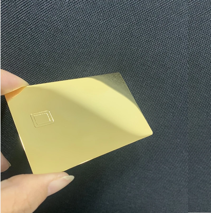 Stainless Steel 24k gold mirror metal blank credit card with Hico Magnetic strip - Image 2 of 4