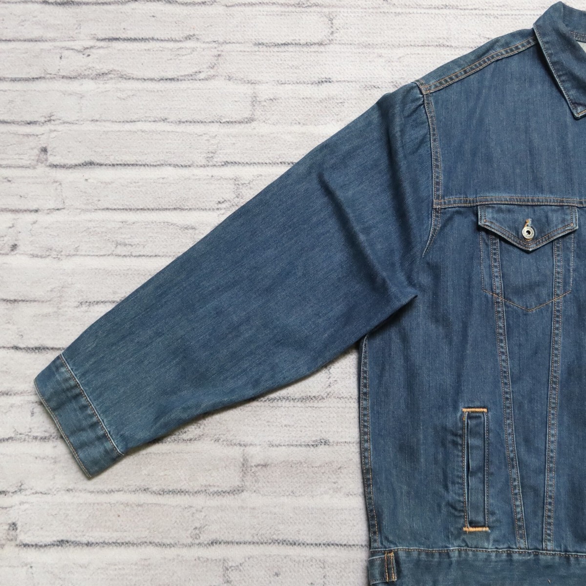 Carhartt WIP Denim jacket Mサイズ Carhartt WIP double front washed distressed oversized jean