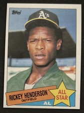 1985 Topps Rickey Henderson AL All-Star Baseball Card #706 Athletics HOF OF EX