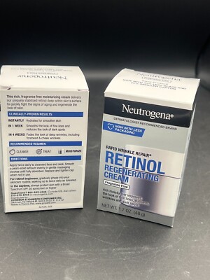2x Neutrogena Rapid Wrinkle Repair Retinol Regenerating Cream 1.7oz *New*