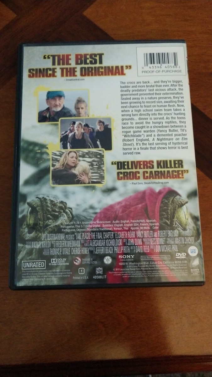 Lake Placid: The Final Chapter (DVD, 2013, Unrated
