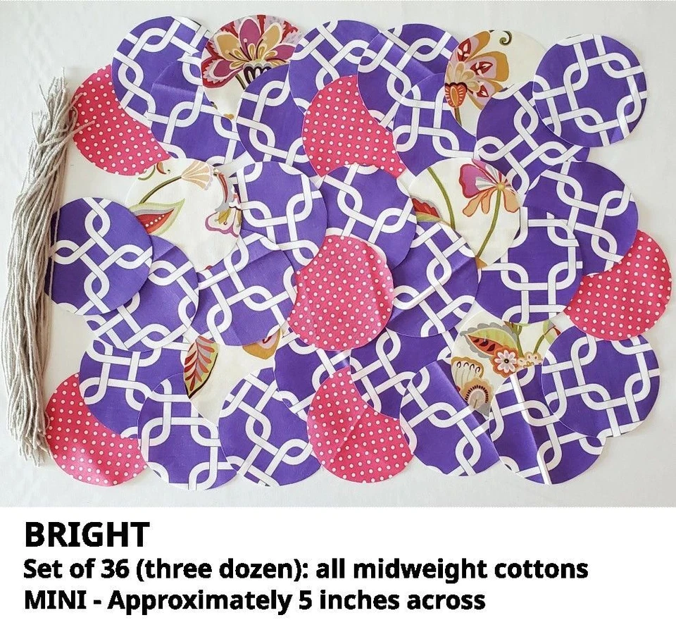 Mini Jar Toppers - Three Dozen (36) Fabric Circles - Image 4 of 4