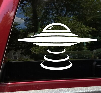 UFO Vinyl Decal V2 | Aliens Unidentified Flying Object | Die Cut Sticker