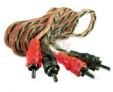 EA-RCA15 OB 15FT 2 Channel Twisted Pair Shielded Car Amplifier RCA Cable