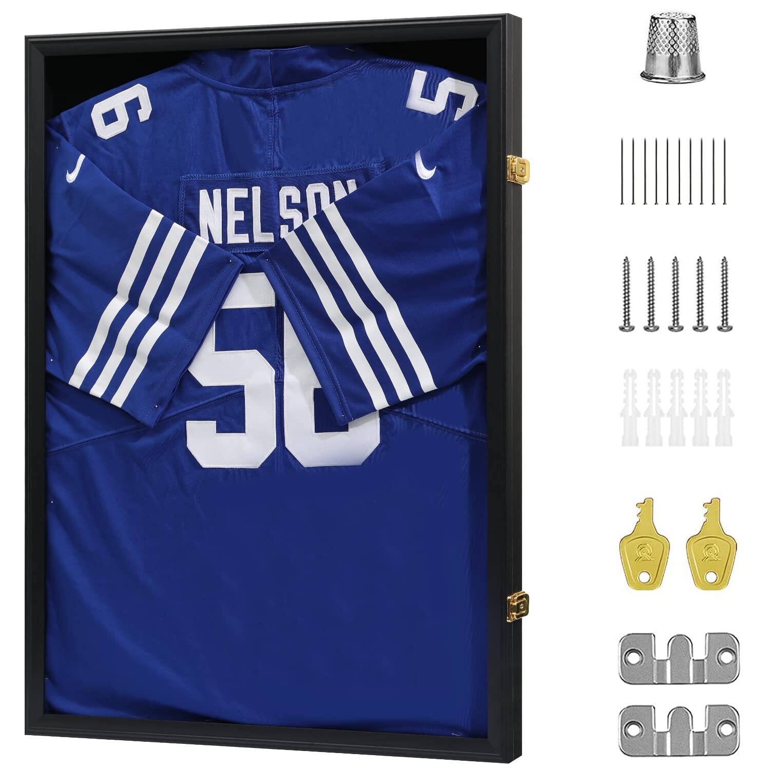 VERANI Jersey Frame Display Case - Football Jersey Shadow Box - Jersey Displa...-image