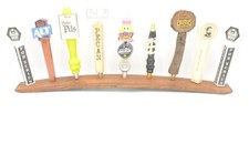 Handmade Oak Kentucky Whiskey Barrel Stave 9 Beer Tap Display