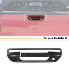 For Jeep Gladiator JT 2020-2025 Carbon Car Tailgate Door Handle Decor Cover Trim