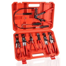 9PCS Long Reach Hose Clamp Pliers Tool Set for Automotive Radiators
