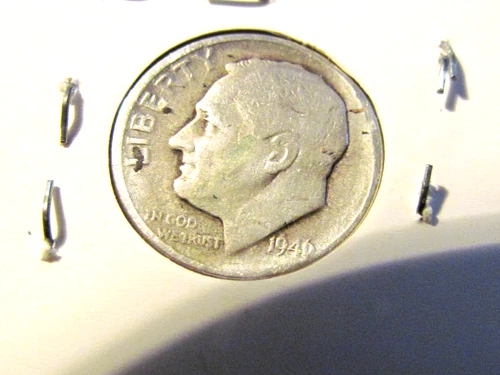 1946 D ROOSEVELT DIME  SILVER  CIRCULATED Good  #wd2